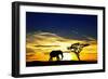 A Lone Elephant Africa-kesipun-Framed Photographic Print