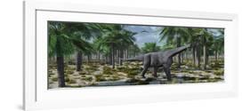 A Lone Herbivorous Camarasaurus Dinosaur-null-Framed Premium Giclee Print