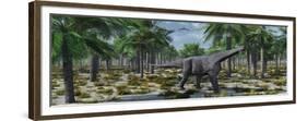 A Lone Herbivorous Camarasaurus Dinosaur-null-Framed Premium Giclee Print