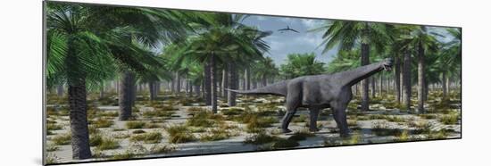 A Lone Herbivorous Camarasaurus Dinosaur-null-Mounted Art Print
