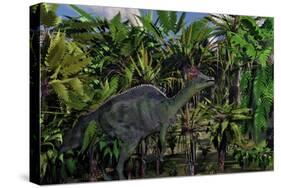 A Lone Olorotitan Duckbilled Dinosaur-null-Stretched Canvas