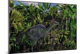 A Lone Olorotitan Duckbilled Dinosaur-null-Mounted Premium Giclee Print