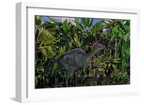 A Lone Olorotitan Duckbilled Dinosaur-null-Framed Art Print