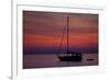 A Lone Sailboat Sits on Quiet Water at Dawn Just before Sunrise Off Tilghman Island, Maryland-Karine Aigner-Framed Photographic Print