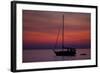 A Lone Sailboat Sits on Quiet Water at Dawn Just before Sunrise Off Tilghman Island, Maryland-Karine Aigner-Framed Photographic Print