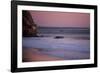 A Lone Wave Breaks Amongst The Pink Sky In Avila Beach, California-Daniel Kuras-Framed Photographic Print