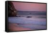 A Lone Wave Breaks Amongst The Pink Sky In Avila Beach, California-Daniel Kuras-Framed Stretched Canvas