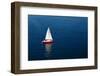 A Lone White Sail on a Calm Blue Sea-Bartkowski-Framed Photographic Print