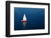 A Lone White Sail on a Calm Blue Sea-Bartkowski-Framed Photographic Print