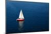 A Lone White Sail on a Calm Blue Sea-Bartkowski-Mounted Photographic Print