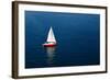 A Lone White Sail on a Calm Blue Sea-Bartkowski-Framed Photographic Print