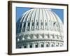 A Lone Window Washer Works His Way Down the Capitol Dome-null-Framed Photographic Print