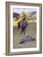 A Lonely Duel in the Middle of a Great Sunny Field-Howard Pyle-Framed Giclee Print