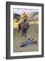 A Lonely Duel in the Middle of a Great Sunny Field-Howard Pyle-Framed Giclee Print