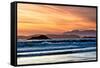 A Long Beach Sunset-Chuck Burdick-Framed Stretched Canvas