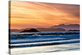 A Long Beach Sunset-Chuck Burdick-Stretched Canvas