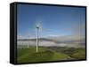 A Long Exposure by Moonlight of Windmills in Te Apiti Wind Farm, Manawatu, New Zealand-Don Smith-Framed Stretched Canvas