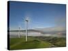 A Long Exposure by Moonlight of Windmills in Te Apiti Wind Farm, Manawatu, New Zealand-Don Smith-Stretched Canvas