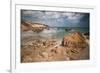 A Long Exposure During the Day by the Rock Formations Near Pedra Furada, Jericoacoara, Brazil-Alex Saberi-Framed Photographic Print