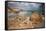 A Long Exposure During the Day by the Rock Formations Near Pedra Furada, Jericoacoara, Brazil-Alex Saberi-Framed Stretched Canvas