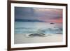 A Long Exposure of a Colorful Sunrise in the Atlantic Rainforest Beach in Ubatuba, Brazil-Alex Saberi-Framed Photographic Print