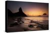 A Long Exposure of Morro Do Pico on Fernando De Noronha at Sunset-Alex Saberi-Stretched Canvas