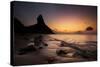 A Long Exposure of Morro Do Pico on Fernando De Noronha at Sunset-Alex Saberi-Stretched Canvas