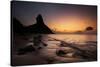 A Long Exposure of Morro Do Pico on Fernando De Noronha at Sunset-Alex Saberi-Stretched Canvas