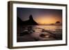 A Long Exposure of Morro Do Pico on Fernando De Noronha at Sunset-Alex Saberi-Framed Photographic Print