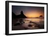 A Long Exposure of Morro Do Pico on Fernando De Noronha at Sunset-Alex Saberi-Framed Photographic Print