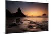 A Long Exposure of Morro Do Pico on Fernando De Noronha at Sunset-Alex Saberi-Mounted Photographic Print