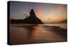 A Long Exposure of Morro Do Pico on Fernando De Noronha at Sunset-Alex Saberi-Stretched Canvas