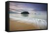 A Long Exposure of Praia Da Justa Beach at Sunrise-Alex Saberi-Framed Stretched Canvas