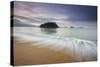 A Long Exposure of Praia Da Justa Beach at Sunrise-Alex Saberi-Stretched Canvas