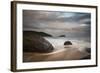 A Long Exposure of Praia Prumirim at Sunset in Ubatuba, Brazil-Alex Saberi-Framed Photographic Print