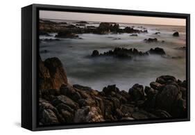 A Long Exposure Of Spanish Bay On The Pacific Coast Along 17 Mile Drive In Monterey-Jay Goodrich-Framed Stretched Canvas
