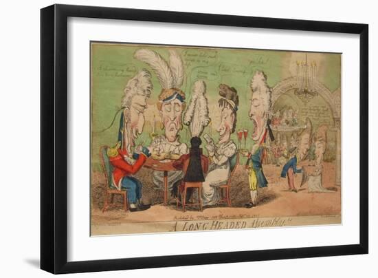 A Long Headed Assembly!!, 1806-Isaac Cruikshank-Framed Premium Giclee Print