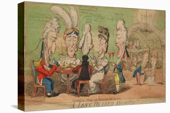 A Long Headed Assembly!!, 1806-Isaac Cruikshank-Stretched Canvas