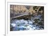 A Long Suspension Bridge over a River on the Fox Glacier Track, Wanaka, South Island, New Zealand-Paul Dymond-Framed Photographic Print