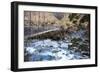 A Long Suspension Bridge over a River on the Fox Glacier Track, Wanaka, South Island, New Zealand-Paul Dymond-Framed Photographic Print