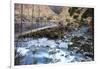 A Long Suspension Bridge over a River on the Fox Glacier Track, Wanaka, South Island, New Zealand-Paul Dymond-Framed Photographic Print