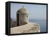 A Lookout Post Fortification with a View of the Adriatic Sea, on the City Wall, Dubrovnik, Croatia-Matthew Frost-Framed Stretched Canvas