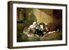 A Lop-Eared Doe Rabbit with Her Young-John Frederick Herring I-Framed Giclee Print