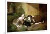 A Lop-Eared Doe Rabbit with Her Young-John Frederick Herring I-Framed Giclee Print