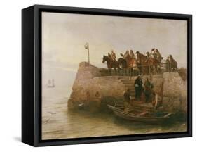 A Lost Cause, Flight of King James II after the Battle of the Boyne, 1888-Andrew Carrick Gow-Framed Stretched Canvas