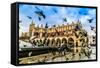 A Lot of Doves in Krakow Old City.-bloodua-Framed Stretched Canvas