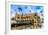 A Lot of Doves in Krakow Old City.-bloodua-Framed Photographic Print