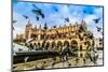 A Lot of Doves in Krakow Old City.-bloodua-Mounted Photographic Print