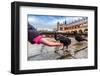 A Lot of Doves in Krakow Old City.-bloodua-Framed Photographic Print