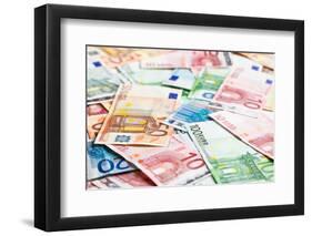 A Lot of Euro Banknotes-jirkaejc-Framed Photographic Print